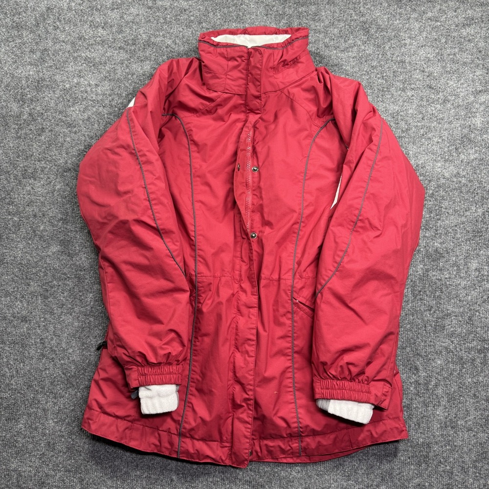 Columbia Jacket Womens M Red Interchange 3-in-1 Ski Stand Collar Fleece Liner